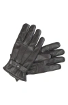 Barbour Burnished Leather Thinsulate Gloves Dark Brown In Dark Brown