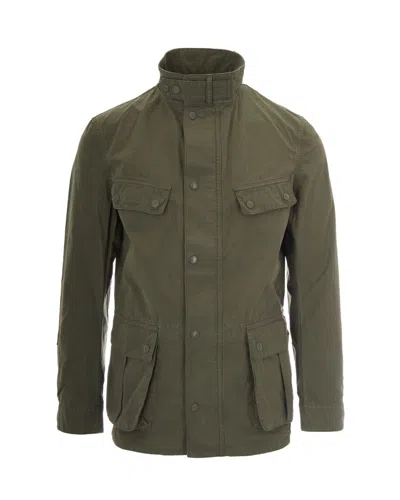 Barbour Burnt Olive Solid Band Collar Jacket