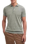 Barbour Buston Short Sleeve Knit Polo Shirt In Dusty Green