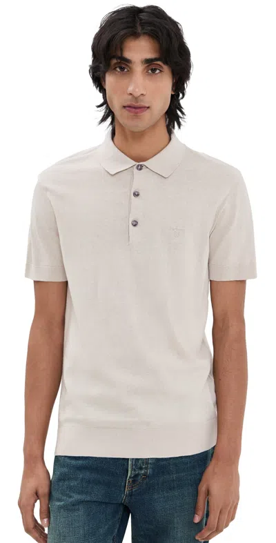 Barbour Buston Knit Polo Antique White