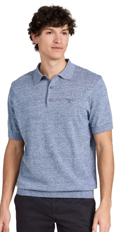 Barbour Buston Knit Polo Chambray