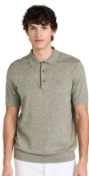 BARBOUR BUSTON KNIT POLO DUSTY GREEN