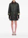 Barbour Long Beadnell Wax Coat In Black