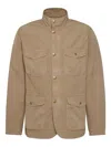 Barbour Button-fastening Cotton Jacket In Brown