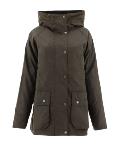 Barbour Button-up Hooded Jacket In Black