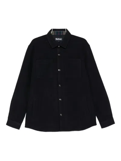 Barbour Marlow Tail Wool Blend Ovshirt Clothing In Black