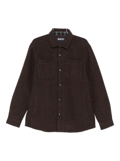 Barbour Marlow Tail Wool Blend Ovshirt Clothing In Brown