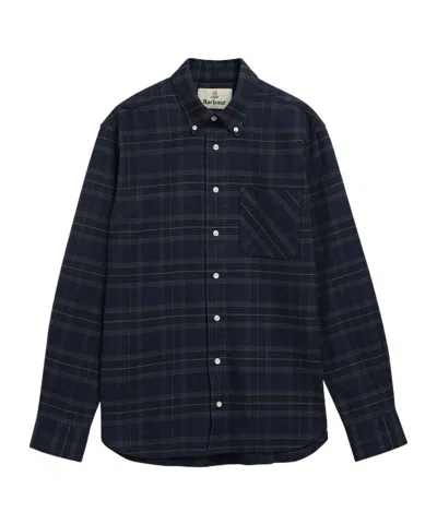 Barbour Buttondown Plaid Longsleeve Shirt In Black