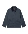 Barbour Buttoned Collared Coat In Blue