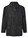 Barbour Stylish Jacket With Collar And Pockets In Blu Navy
