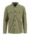Barbour Buttoned Flap-pocket Overshirt In Green