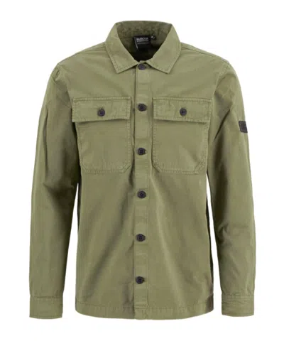 Barbour Buttoned Flap-pocket Overshirt In Green