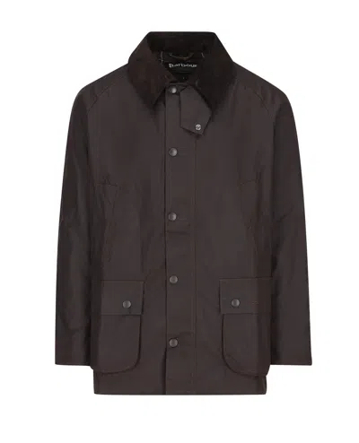 Barbour Buttoned Long-sleeved Jacket In Brown
