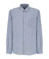 Barbour Buttoned Long-sleeved Shirt In Blue