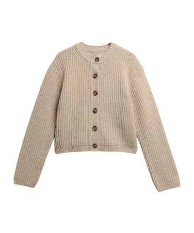 Barbour Button-front Knit Cardigan In Brown