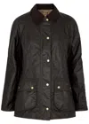 Barbour By Alexachung Beadnell Waxed Cotton Jacket In Brown