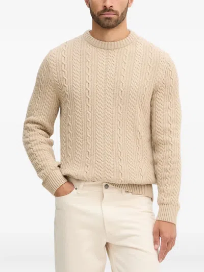 BARBOUR CABLE-KNIT CREW-NECK SWEATER