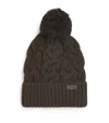 Barbour Cable-knit Gainford Beanie In Green