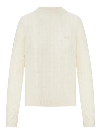 Barbour Cable Knit Sweater In Neutral