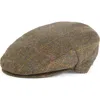 Barbour Cairn Wool Flat Cap In Green