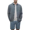 Barbour Callercove Cotton Seersucker Button-up Overshirt In Vintage Teal