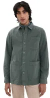 Barbour Callercove Seersucker Overshirt Vintage Teal In Vintage Teal
