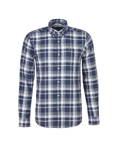 BARBOUR BARBOUR CAMICIA EZRA CHECK IN LINO E COTONE