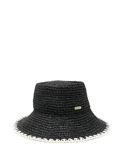 Barbour Camille Contrasting-trim Fedora Hat In Animal Print