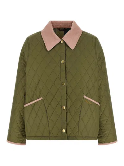 Barbour Liddesdale Cropped Icons Jacket In Green
