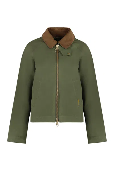 Barbour Campbell Fabric Raincoat In Green