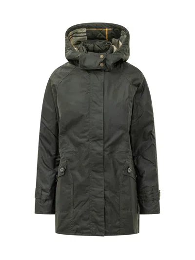 Barbour Cannich Wax Waxed Jacket In Green