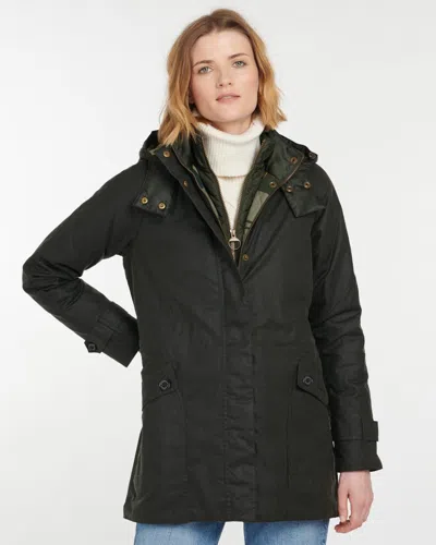 Barbour Cannich Wax Womens Jacket In Green