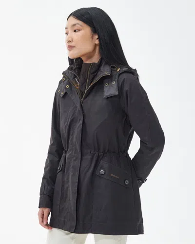 Barbour Cannich Wax Womens Jacket In Black