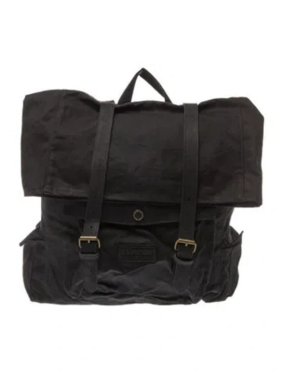 Pre-owned Barbour Canvas Backpack In Black