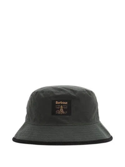 Barbour Canvas Bucket Hat In Green