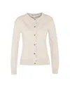 Barbour Cotton-cashmere Blend Cardigan With Tartan Accents In St53