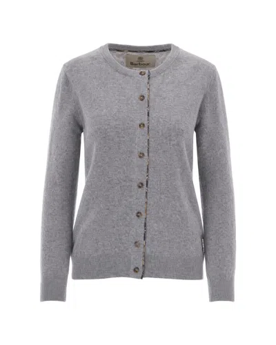 Barbour Cardigan Girocollo Grey Marl Birchwood In Gray