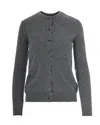 Barbour Elbow-patch Buttoned Cardigan In Gray