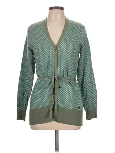 Pre-owned Barbour Cardigan Sweater In Green