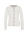 Barbour Cotton-cashmere Blend Cardigan With Tartan Accents In Toni Neutri