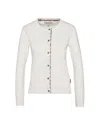 Barbour Cotton-cashmere Blend Cardigan With Tartan Accents In Toni Neutri