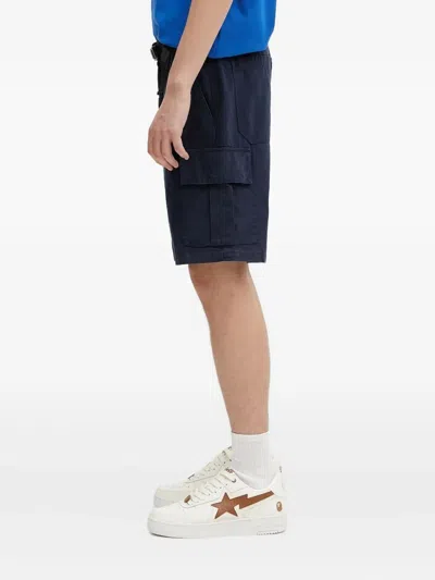 Barbour Cargo-pocket Belted Shorts In Blue