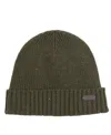 Barbour Carlton Beanie & Scarf Set In Olive