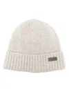 Barbour Carlton Ribbed-knit Beanie In Grey