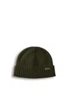 Barbour Carlton Wool Blend Beanie In Dark Green