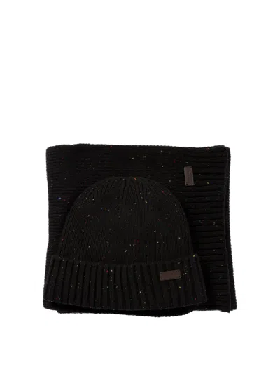 Barbour "carlton Fleck" Beanie & Scarf Set