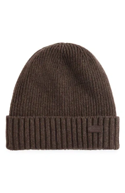 Barbour Carlton Wool Blend Beanie In Brown
