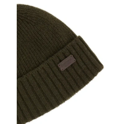 Barbour Carlton Wool-blend Beanie In Green