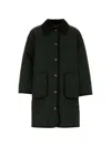 Barbour Polyester Single Breasted Coat In Black