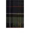 Barbour Carrbridge Tartan Green Blue Scarf In Multi